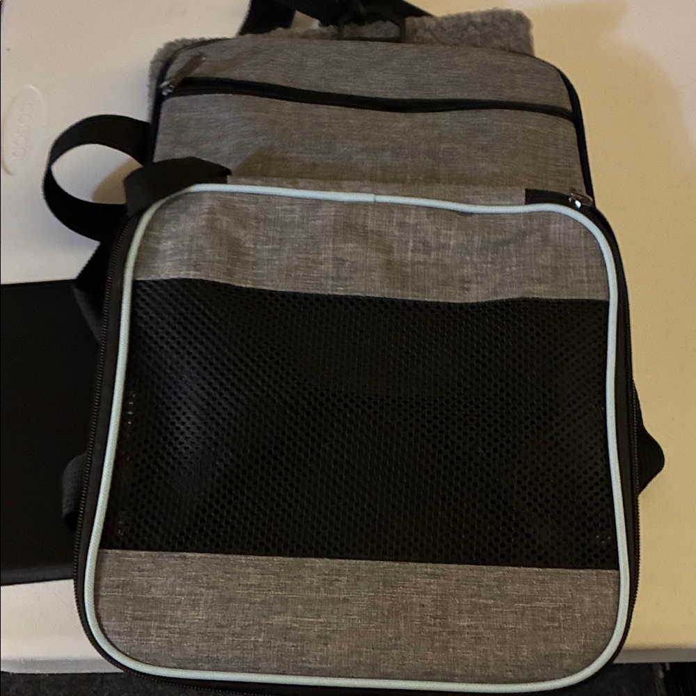 Gray and Black Men's Backpack
